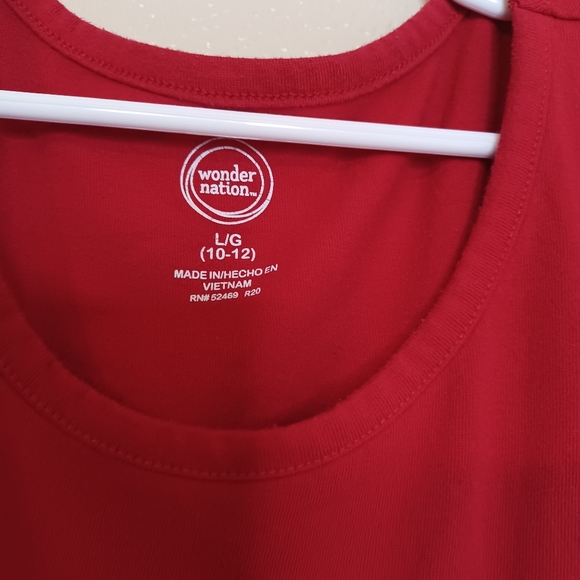 Wonder Nation Red Short Sleeve Dress Girl's Size Large (10-12) - Picture 5 of 9